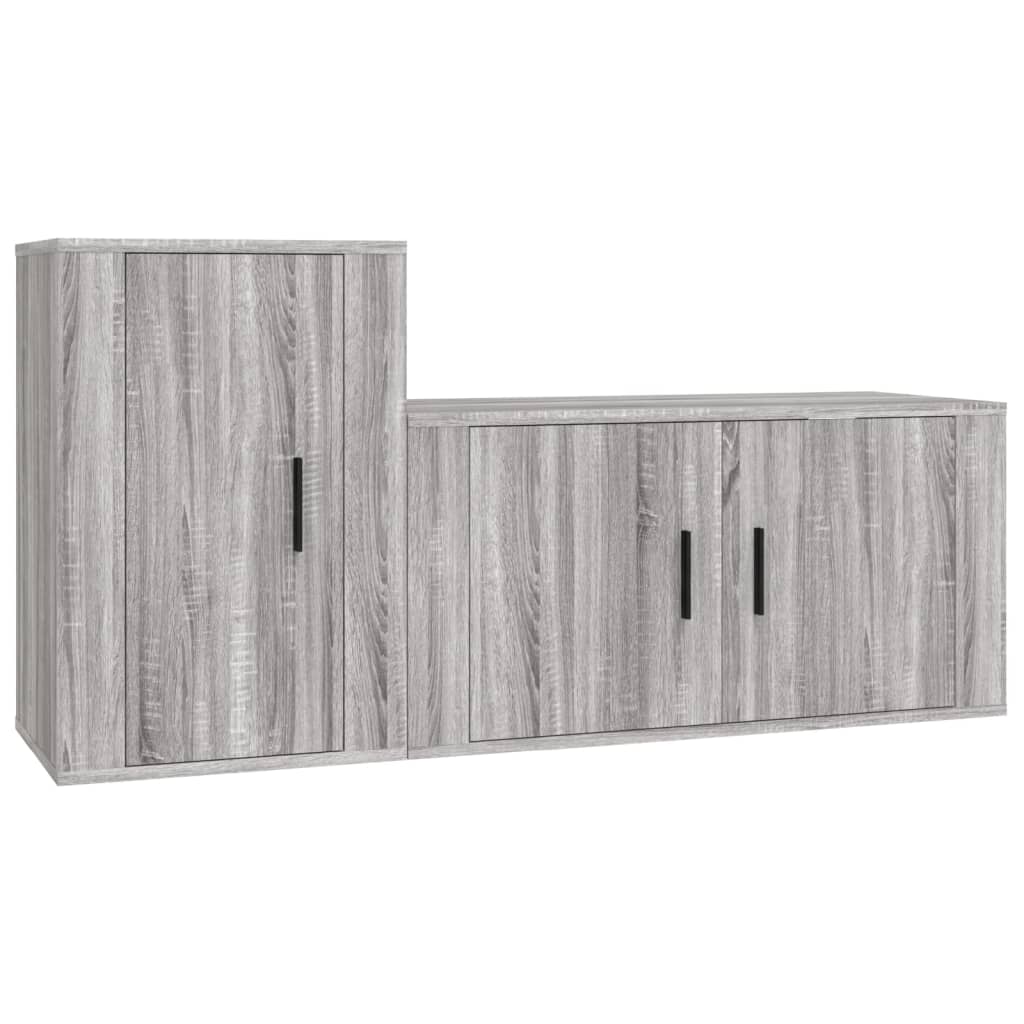 Ensemble de meubles TV 2 pcs Sonoma gris Bois d'ingénierie - XIOS