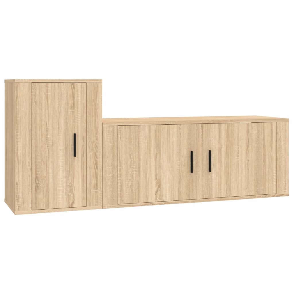 Ensemble de meubles TV 2 pcs chêne sonoma bois d'ingénierie - XIOS