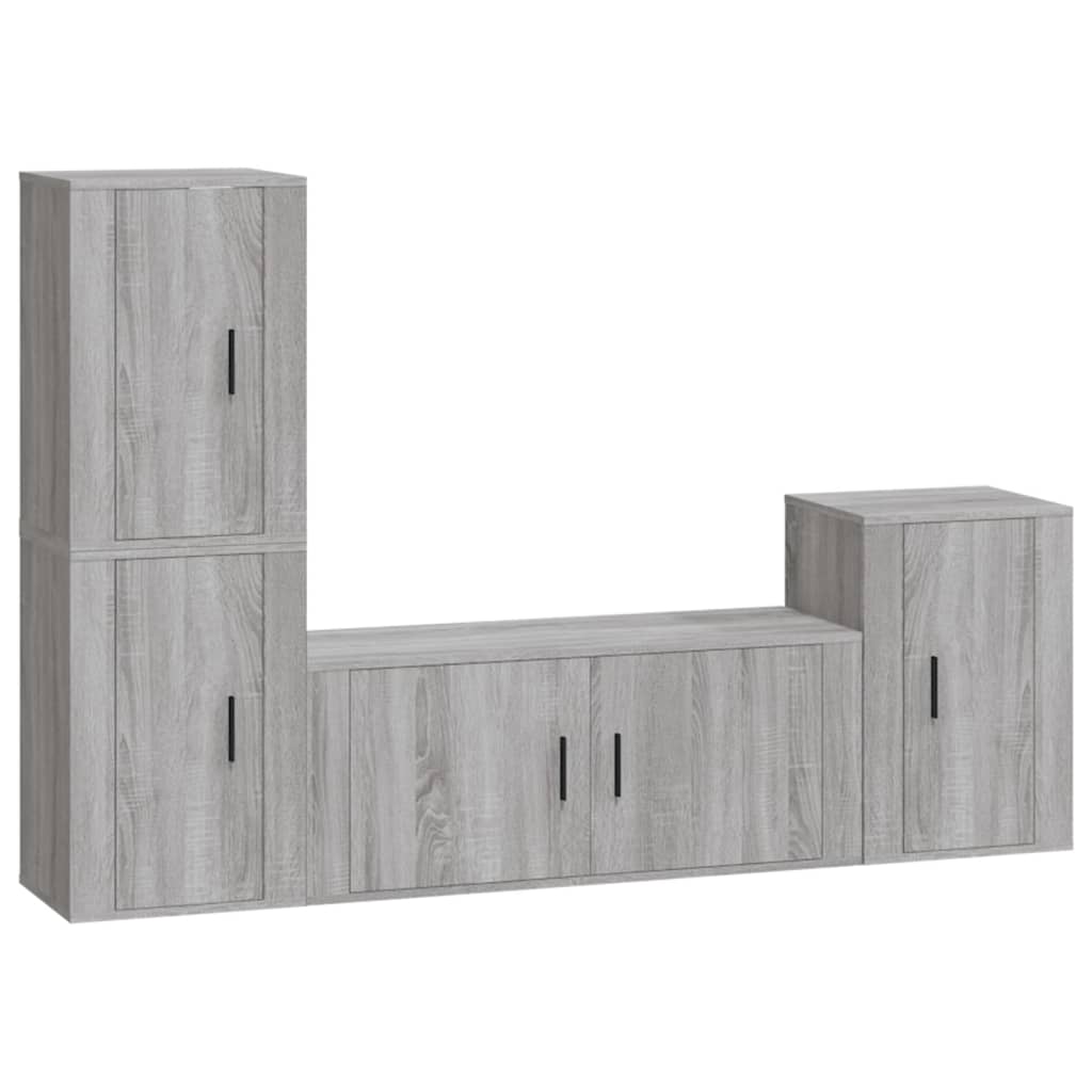 Ensemble de meubles TV 4 pcs Sonoma gris Bois d'ingénierie - XIOS
