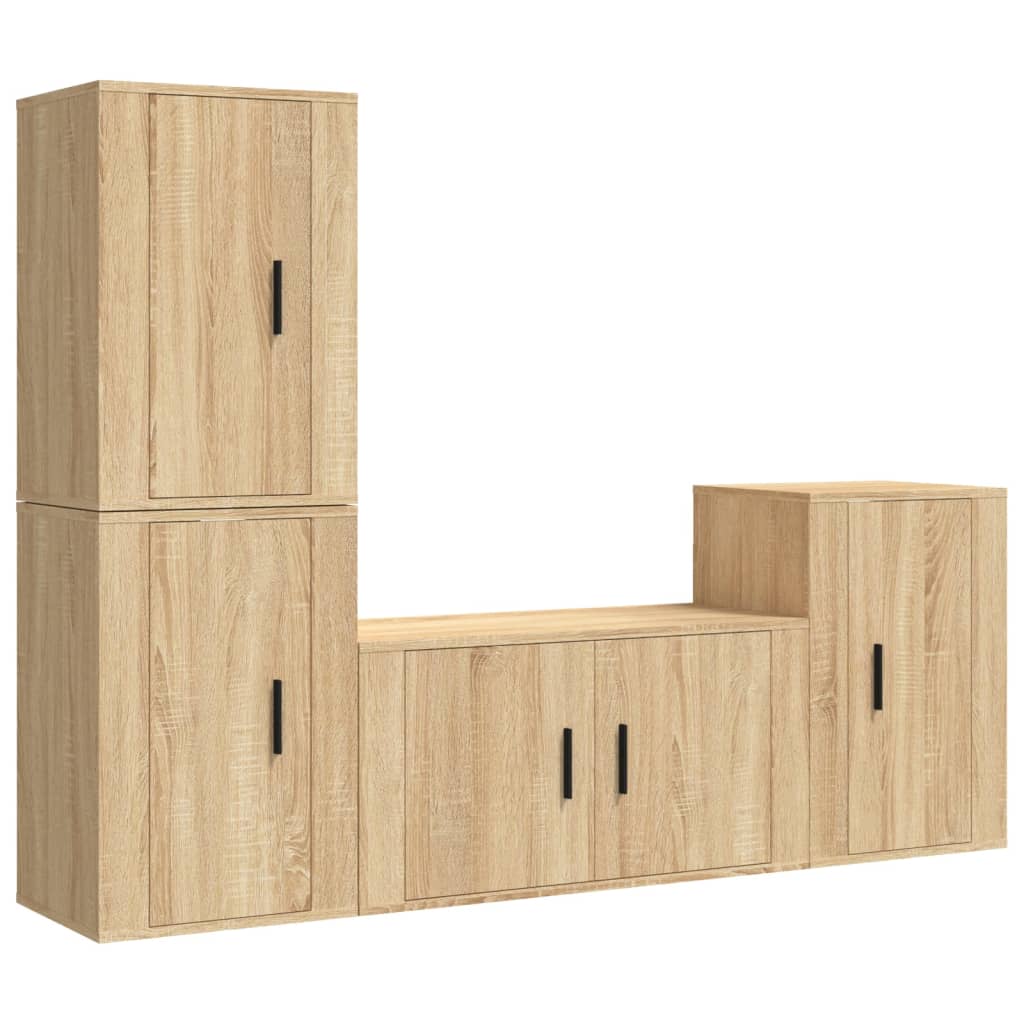 Ensemble de meubles TV 4 pcs Chêne sonoma Bois d'ingénierie - XIOS