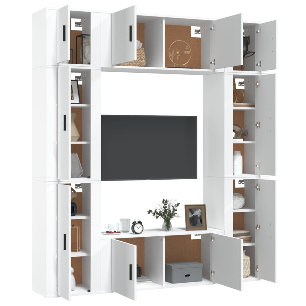 Ensemble de meubles TV 8 pcs Blanc Bois d'ingénierie - XIOS