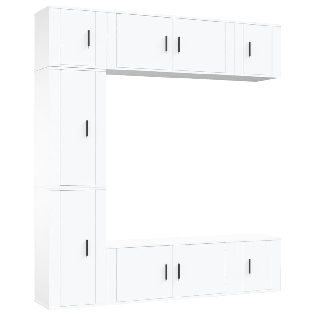 Ensemble de meubles TV 7 pcs Blanc Bois d'ingénierie - XIOS
