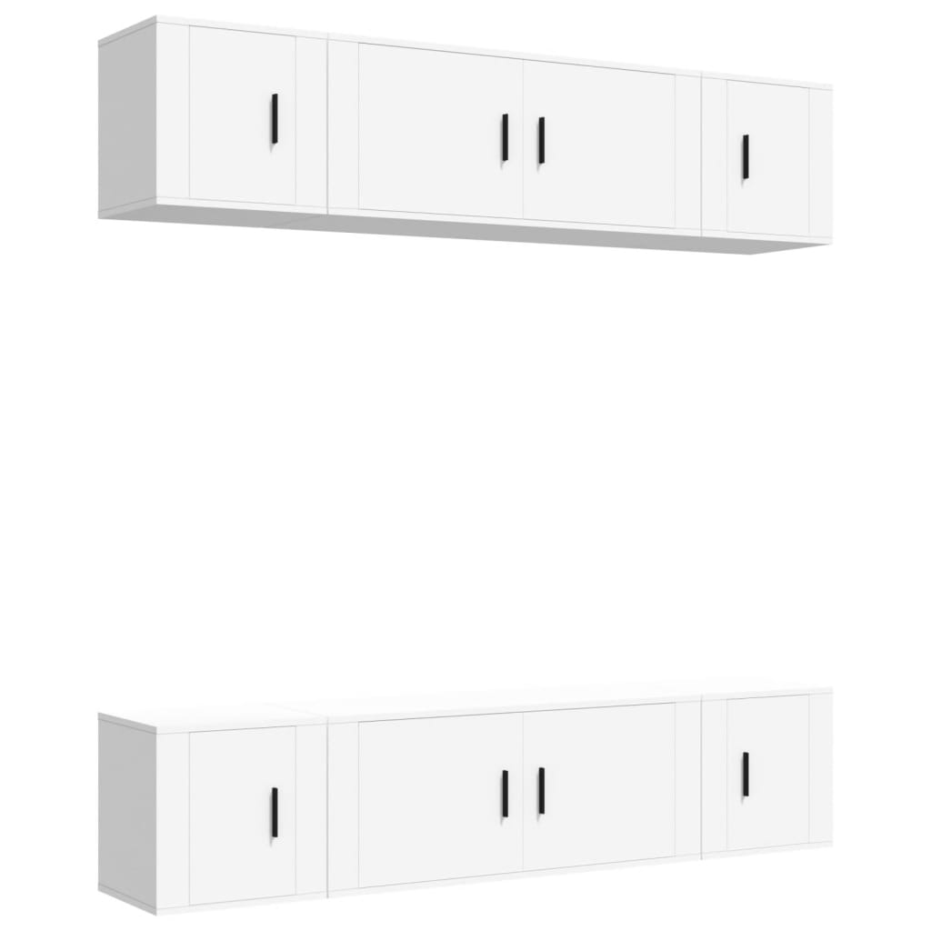 Ensemble de meubles TV 6 pcs Blanc Bois d'ingénierie - XIOS