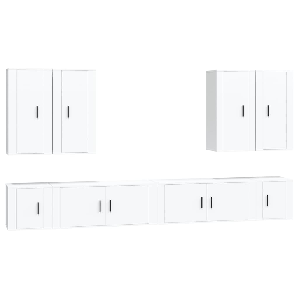 Ensemble de meubles TV 8 pcs Blanc Bois d'ingénierie - XIOS