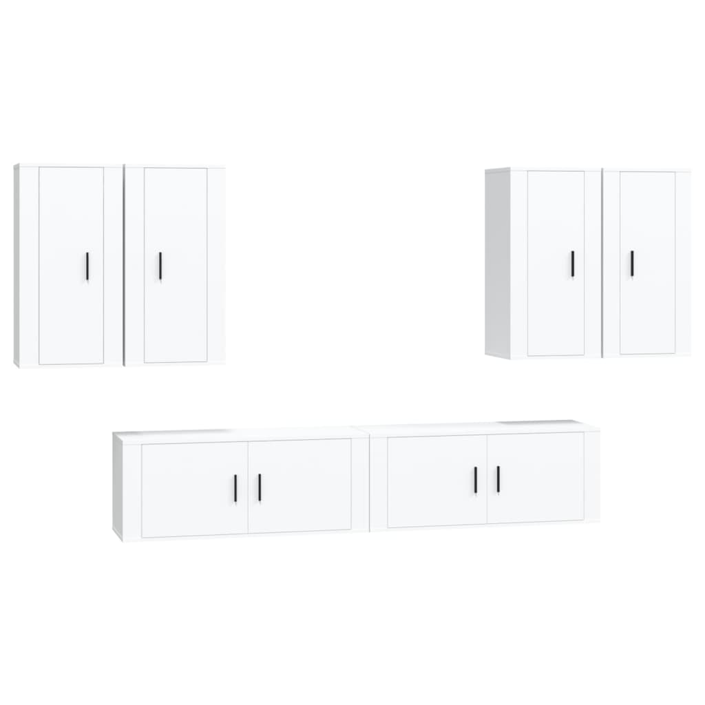 Ensemble de meubles TV 6 pcs Blanc Bois d'ingénierie - XIOS