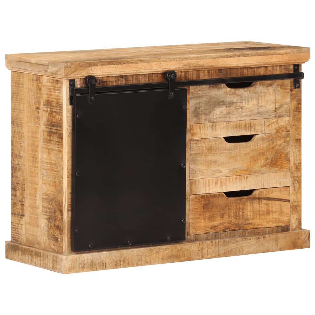 Buffet 80x30x55 cm bois de manguier brut massif - XIOS