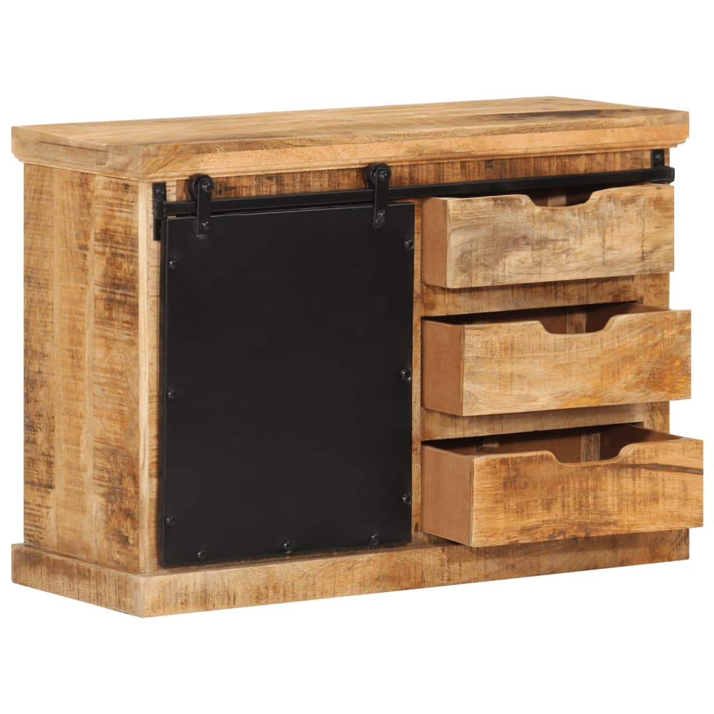 Buffet 80x30x55 cm bois de manguier brut massif - XIOS