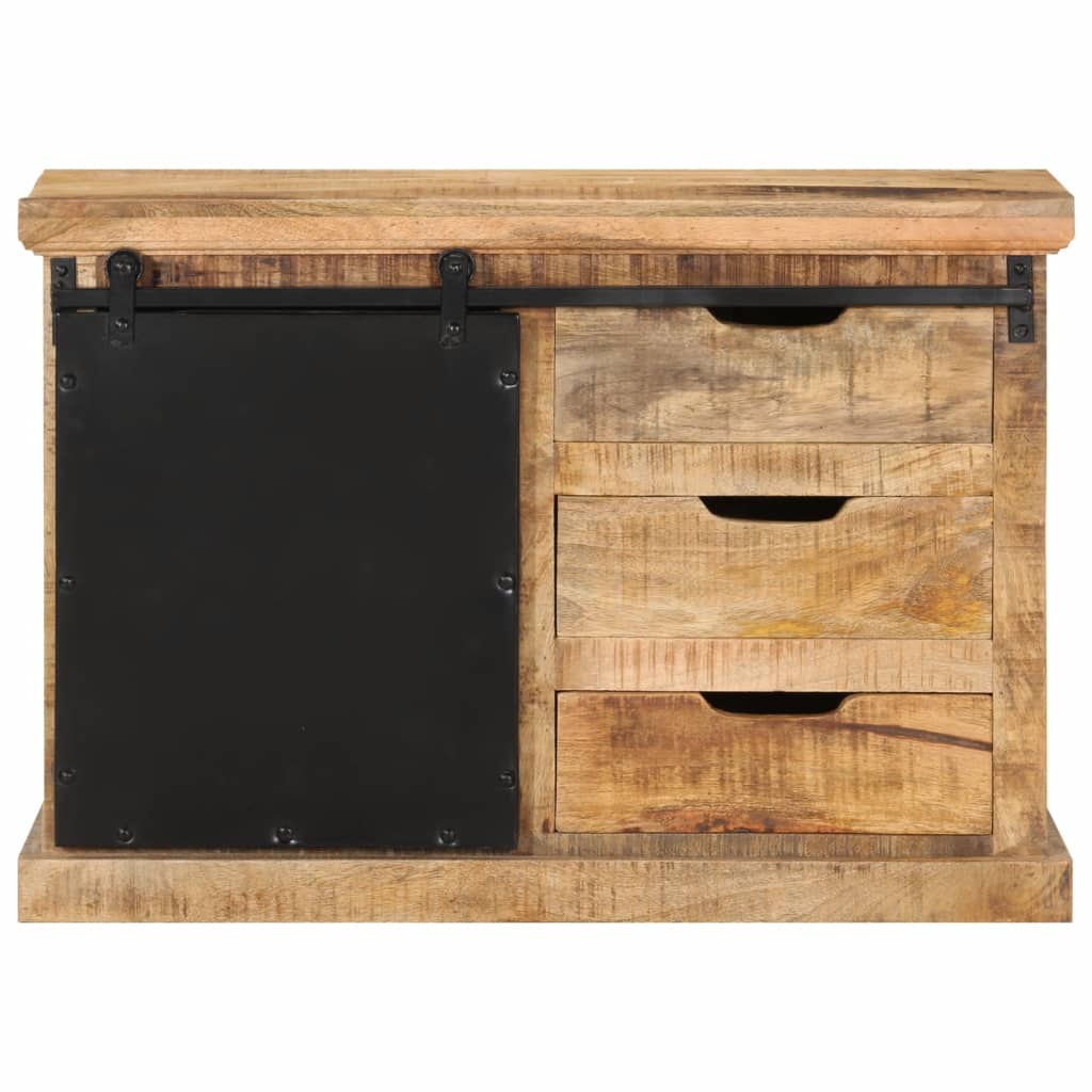 Buffet 80x30x55 cm bois de manguier brut massif - XIOS