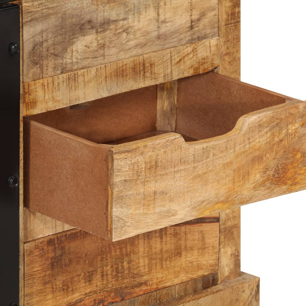 Buffet 80x30x55 cm bois de manguier brut massif - XIOS
