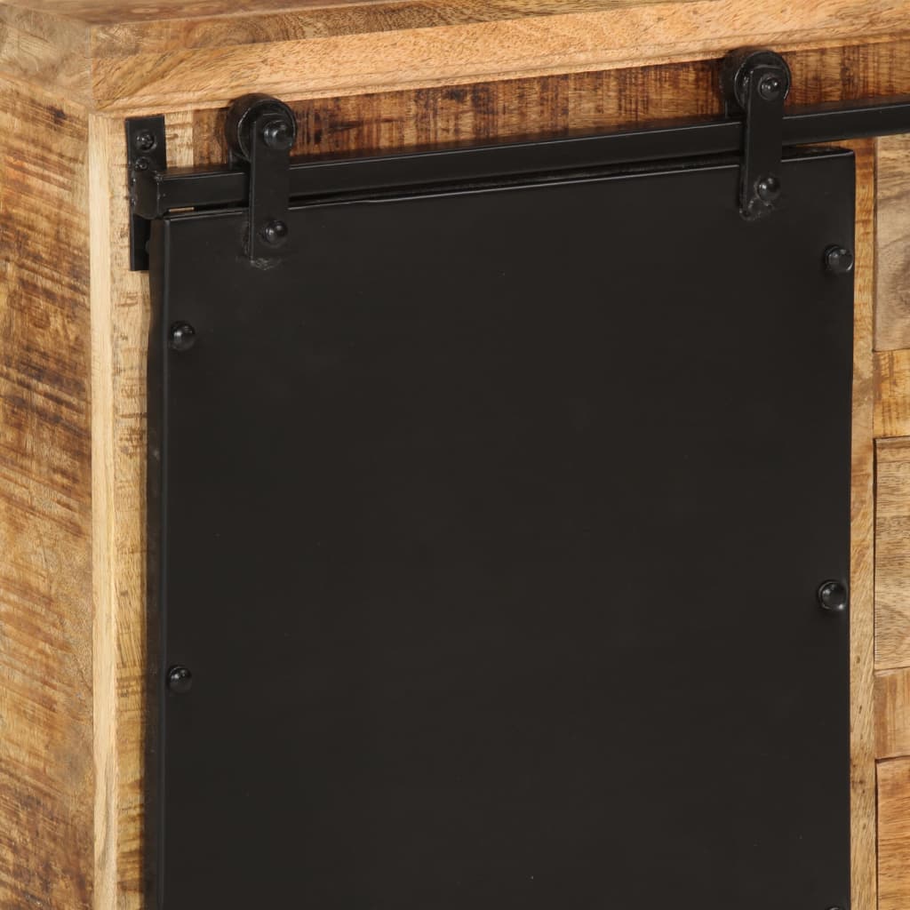 Buffet 80x30x55 cm bois de manguier brut massif - XIOS