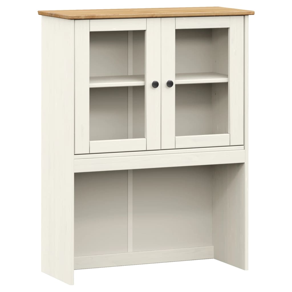 Buffet haut VIGO blanc 78x40x175 cm bois massif de pin - XIOS