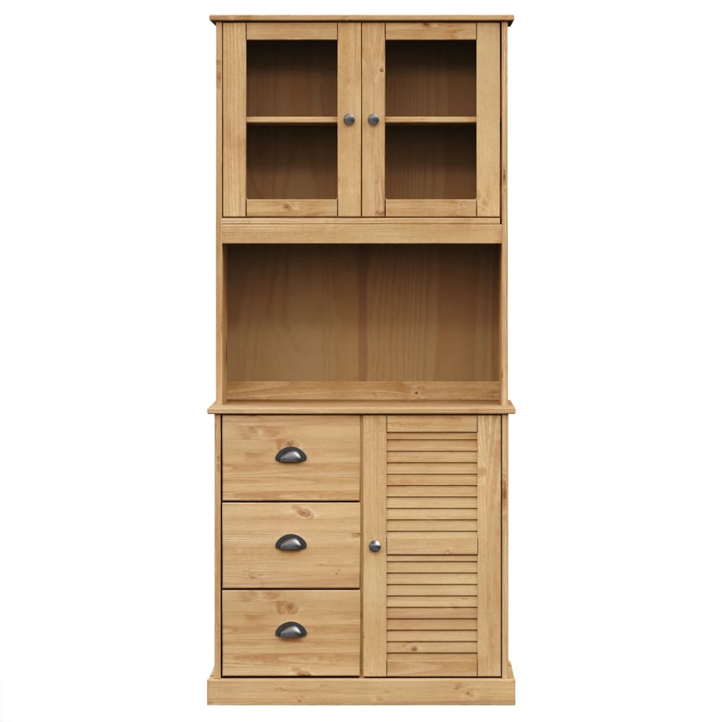 Buffet haut VIGO 78x40x175 cm bois massif de pin - XIOS