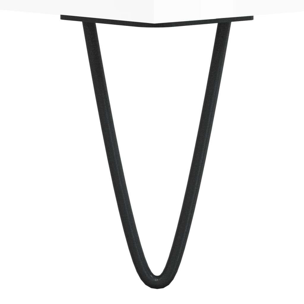 Table de chevet blanc brillant 40x30x50 cm bois d’ingénierie - XIOS