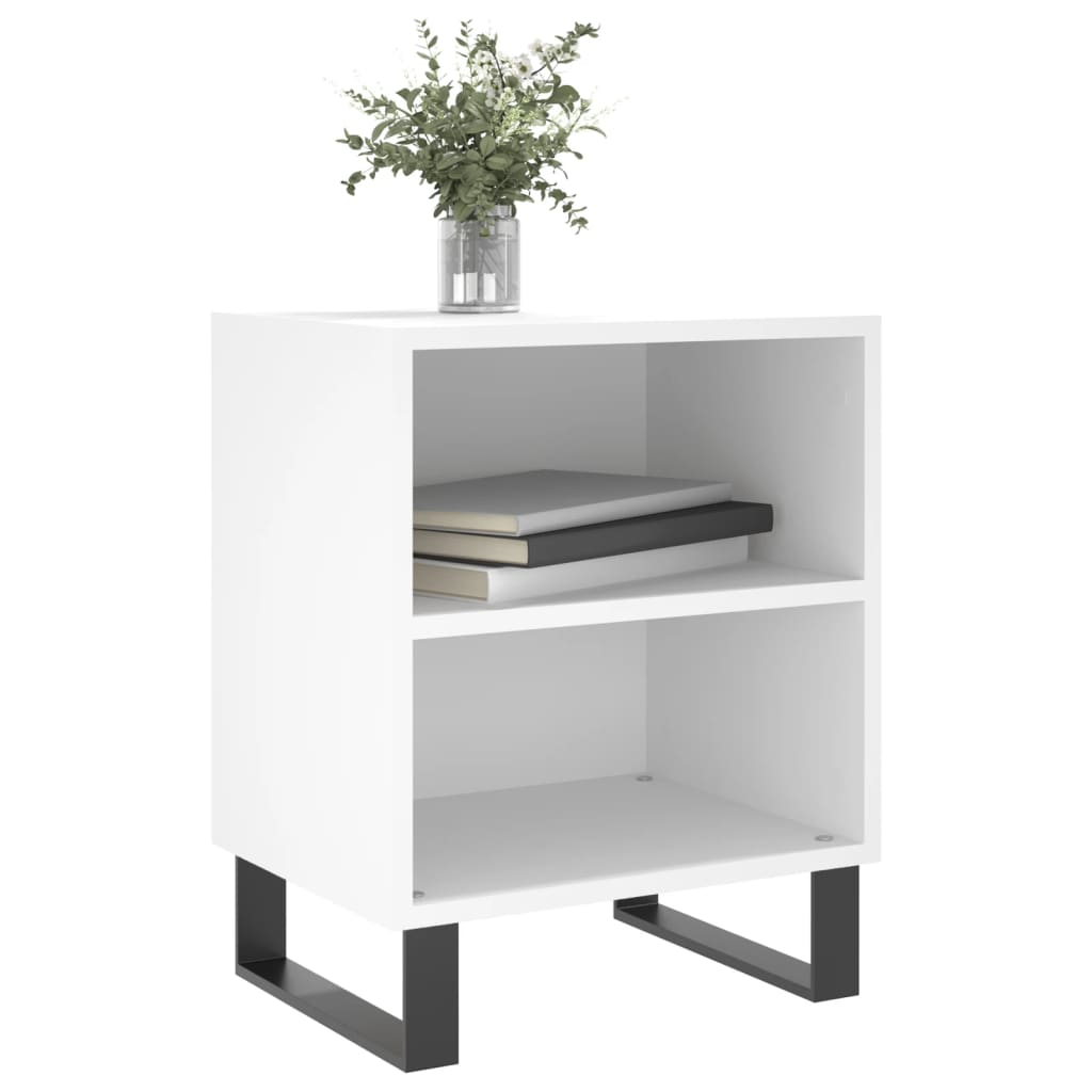 Table de chevet blanc 40x30x50 cm bois d’ingénierie - XIOS