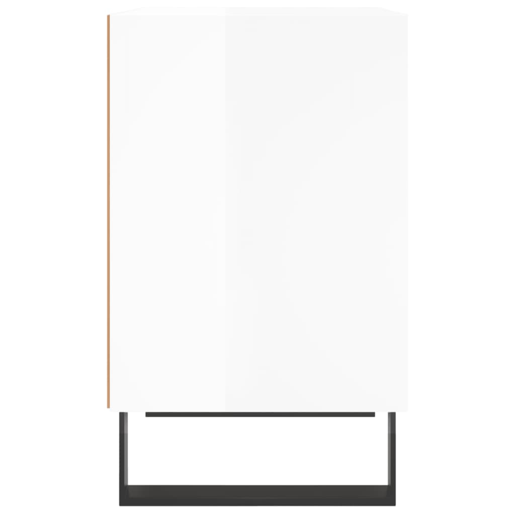 Tables de chevet 2pcs blanc brillant 40x30x50cm bois ingénierie - XIOS