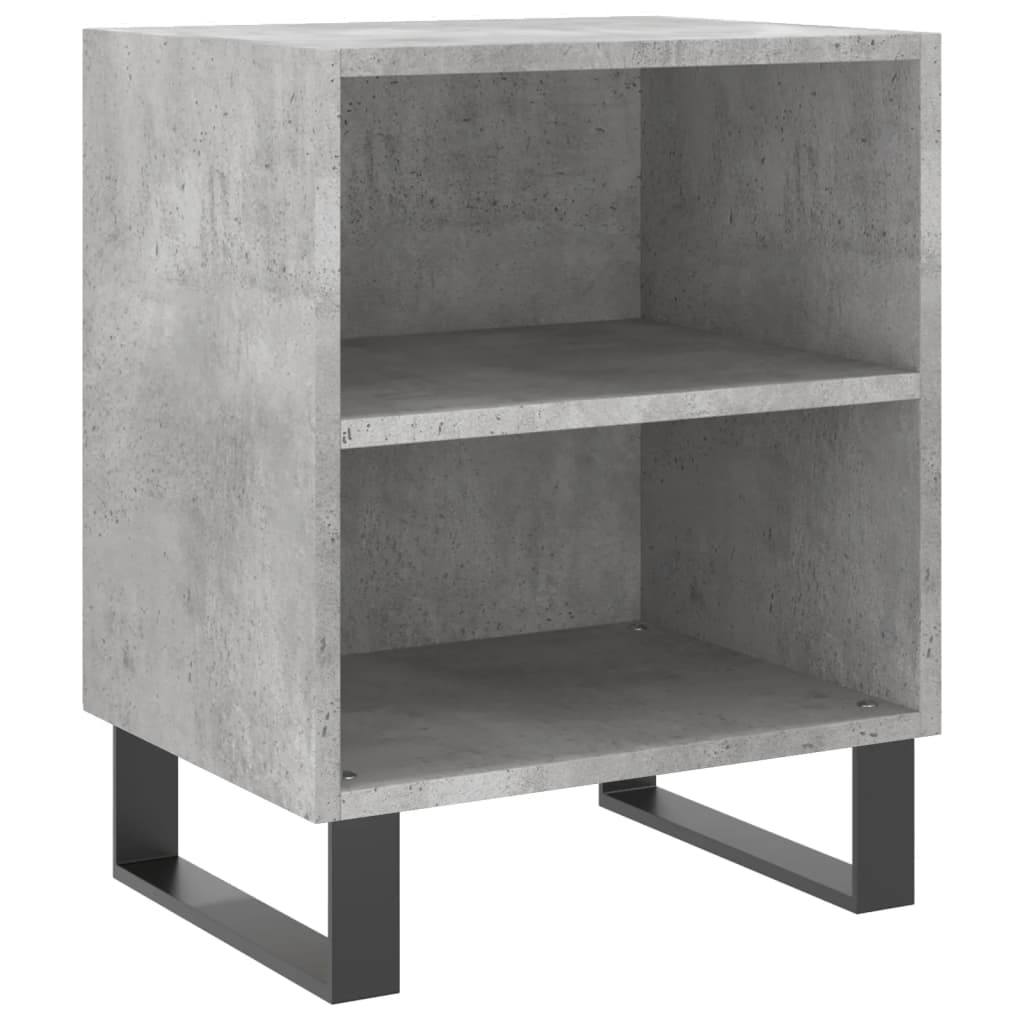 Tables de chevet 2 pcs gris béton 40x30x50 cm bois d'ingénierie - XIOS