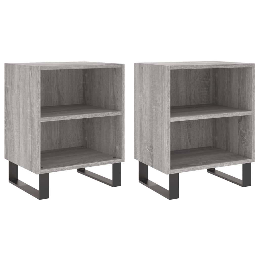 Tables de chevet 2 pcs sonoma gris 40x30x50cm bois d'ingénierie - XIOS