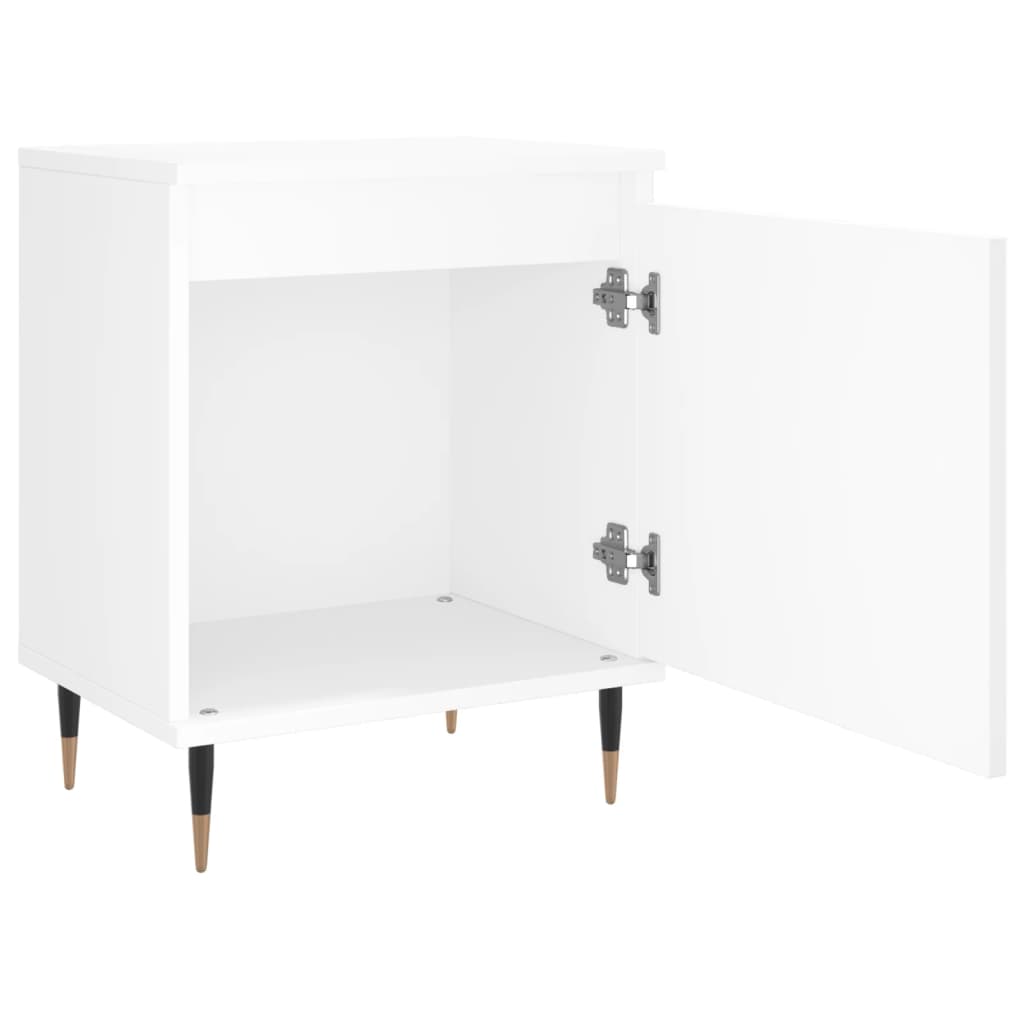 Tables de chevet 2 pcs blanc 40x30x50 cm bois d'ingénierie - XIOS