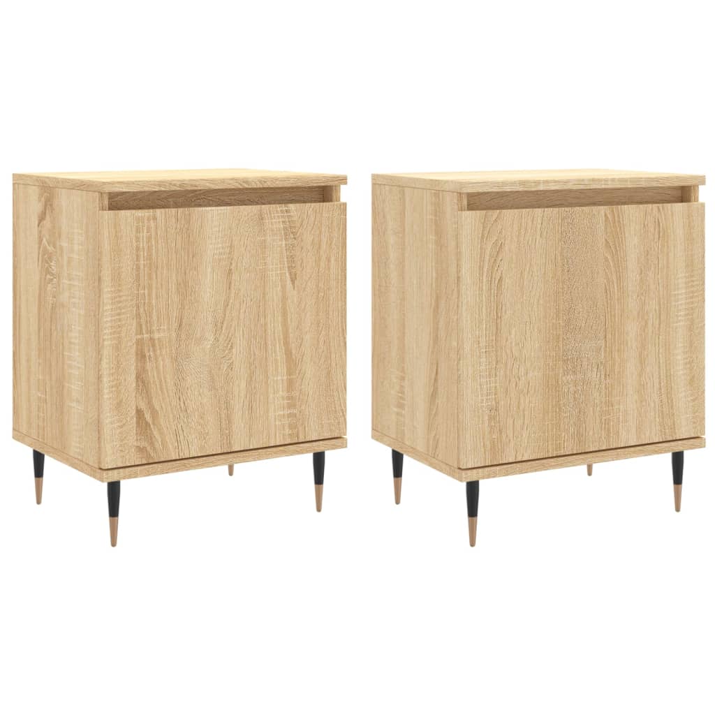 Tables de chevet 2pcs chêne sonoma 40x30x50cm bois d'ingénierie - XIOS