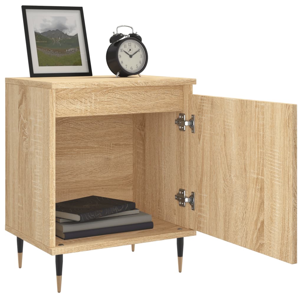 Tables de chevet 2pcs chêne sonoma 40x30x50cm bois d'ingénierie - XIOS