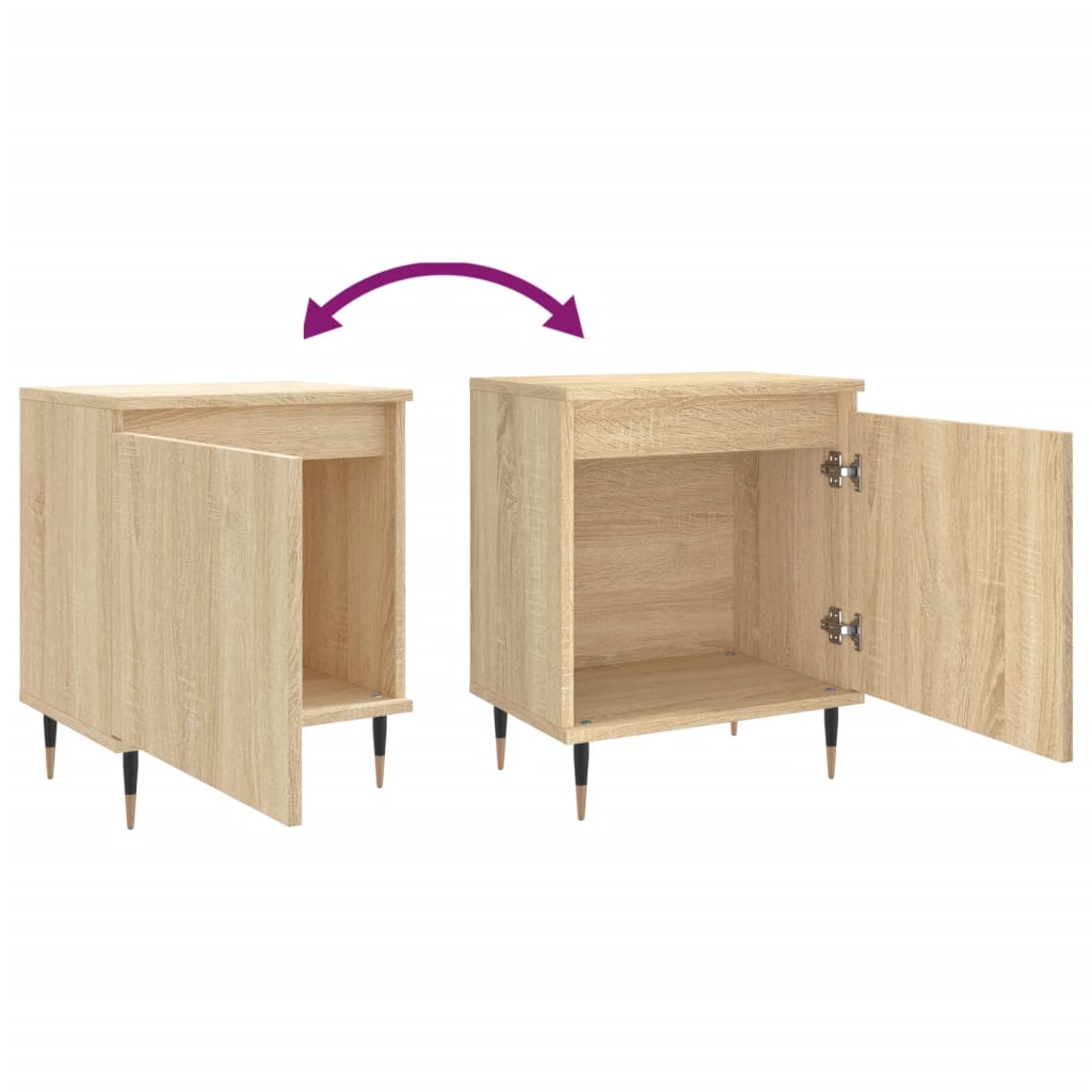 Tables de chevet 2pcs chêne sonoma 40x30x50cm bois d'ingénierie - XIOS