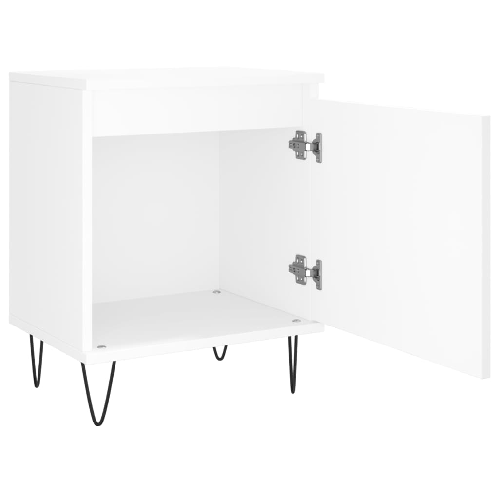 Tables de chevet 2 pcs blanc 40x30x50 cm bois d'ingénierie - XIOS