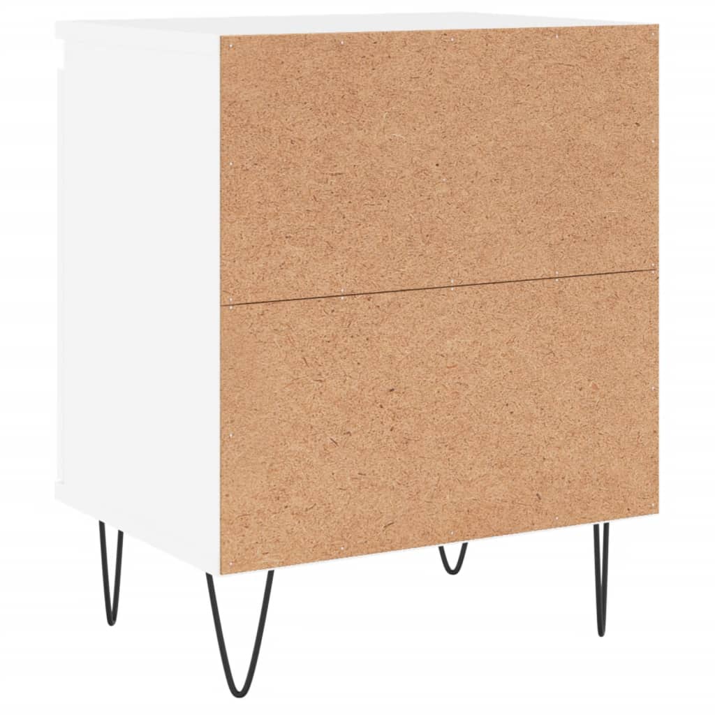 Tables de chevet 2 pcs blanc 40x30x50 cm bois d'ingénierie - XIOS
