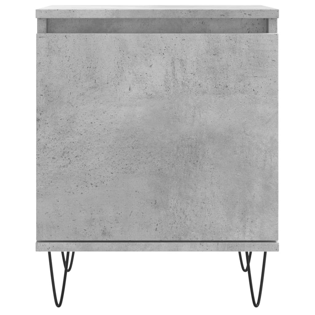 Tables de chevet 2 pcs gris béton 40x30x50 cm bois d'ingénierie - XIOS