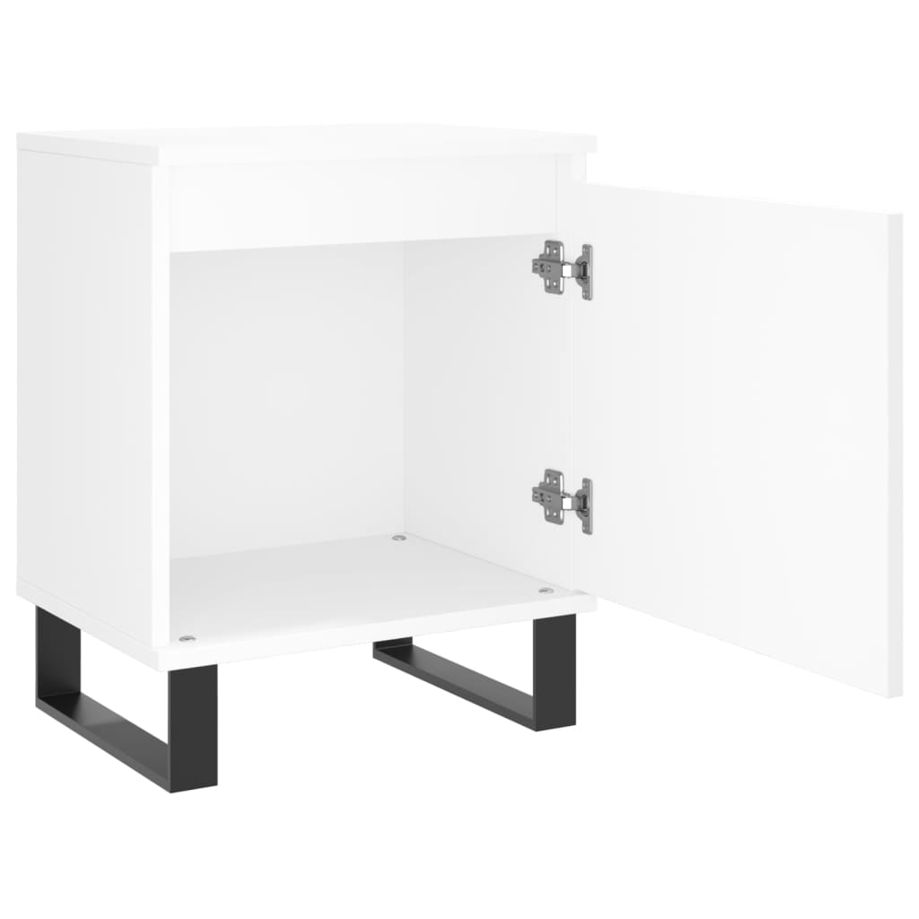 Tables de chevet 2 pcs blanc 40x30x50 cm bois d'ingénierie - XIOS