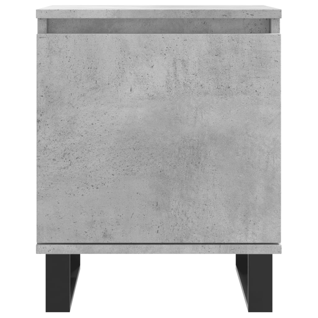 Tables de chevet 2 pcs gris béton 40x30x50 cm bois d'ingénierie - XIOS