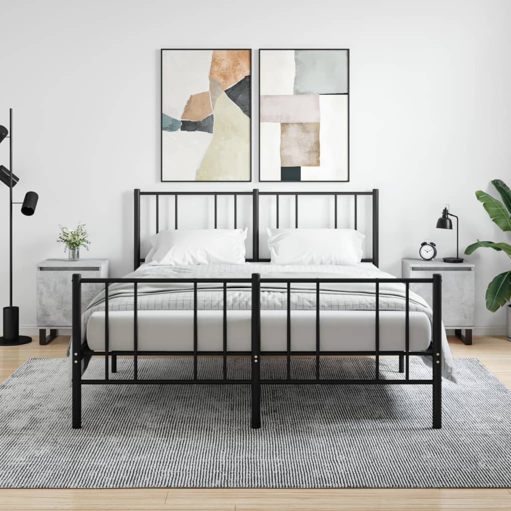 Tables de chevet 2 pcs gris béton 40x30x50 cm bois d'ingénierie - XIOS