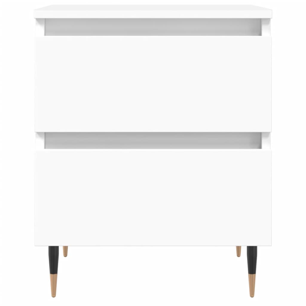 Table de chevet Blanc 40x35x50 cm Bois d’ingénierie