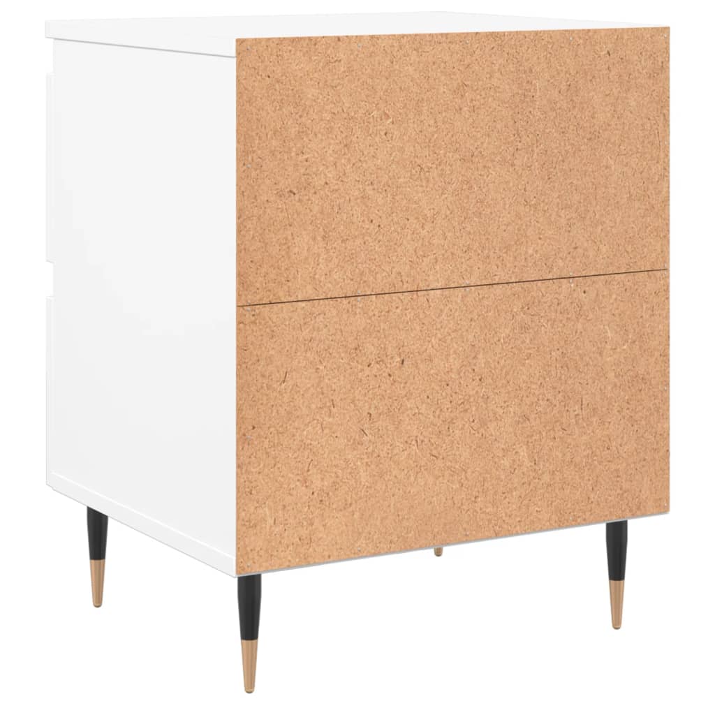 Table de chevet Blanc 40x35x50 cm Bois d’ingénierie