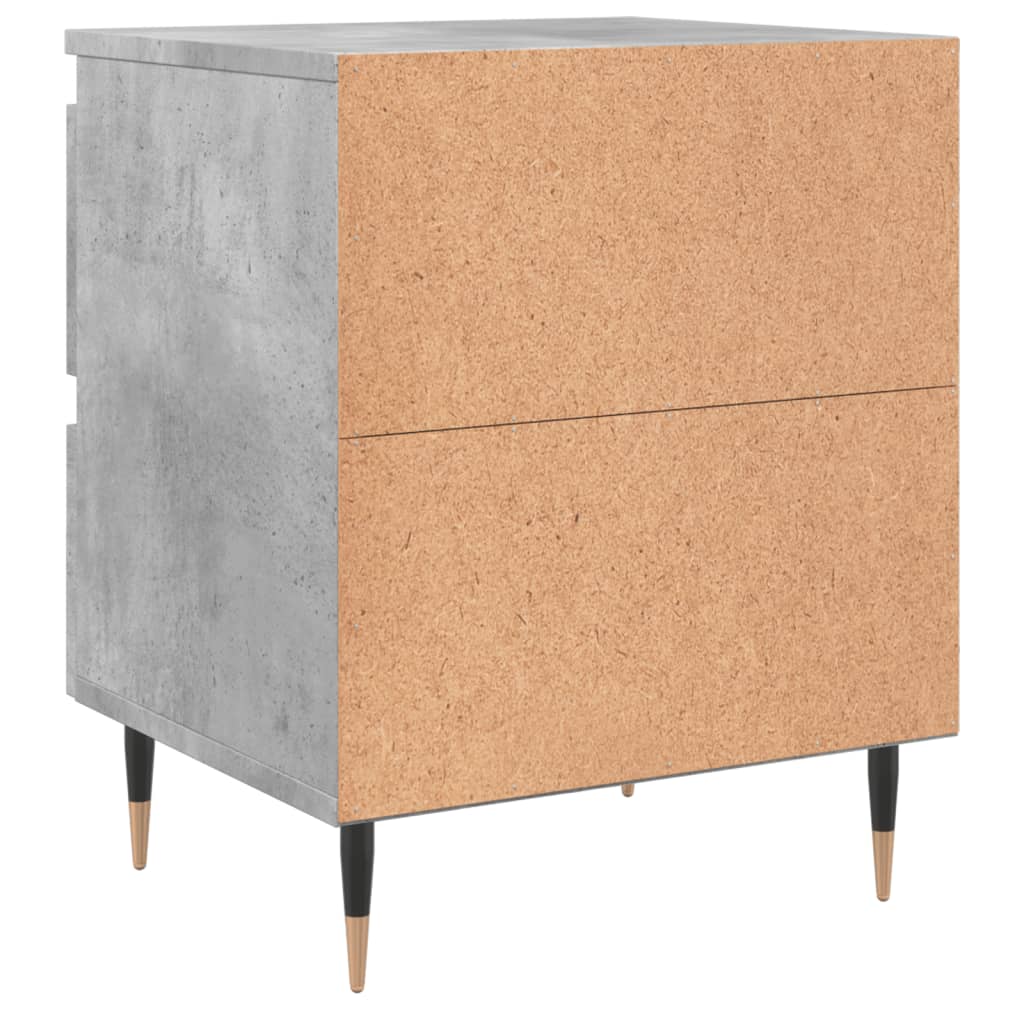 Table de chevet gris béton 40x35x50 cm bois d’ingénierie - XIOS