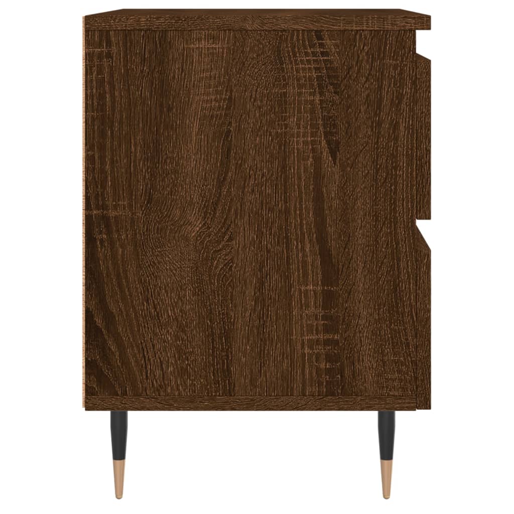 Table de chevet chêne marron 40x35x50 cm bois d’ingénierie - XIOS