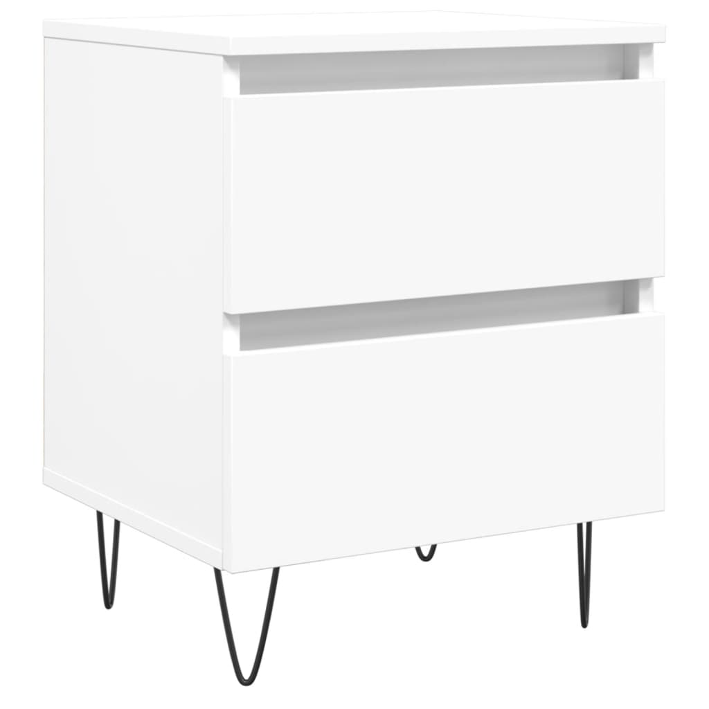 Table de chevet Blanc 40x35x50 cm Bois d’ingénierie - XIOS