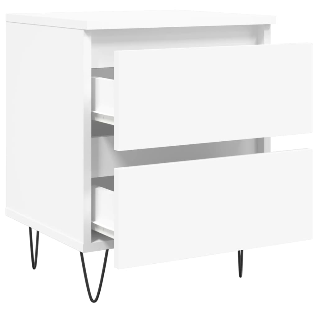 Table de chevet Blanc 40x35x50 cm Bois d’ingénierie - XIOS