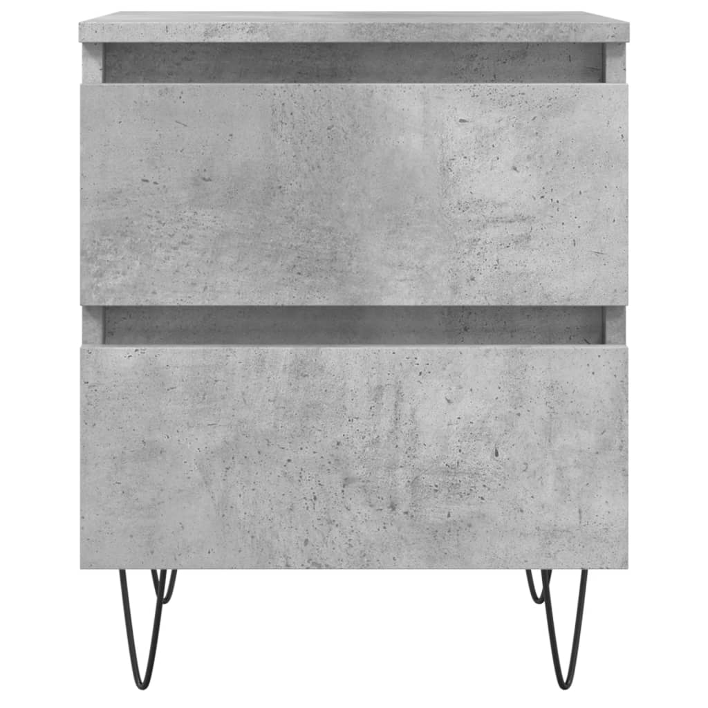 Tables de chevet 2 pcs gris béton 40x35x50 cm bois d’ingénierie - XIOS