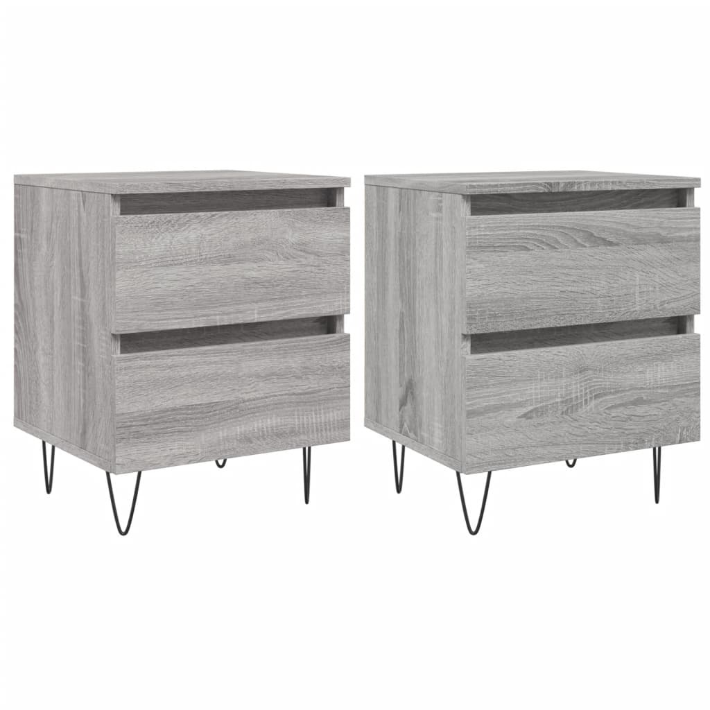 Tables de chevet 2 pcs sonoma gris 40x35x50 cm bois ingénierie - XIOS