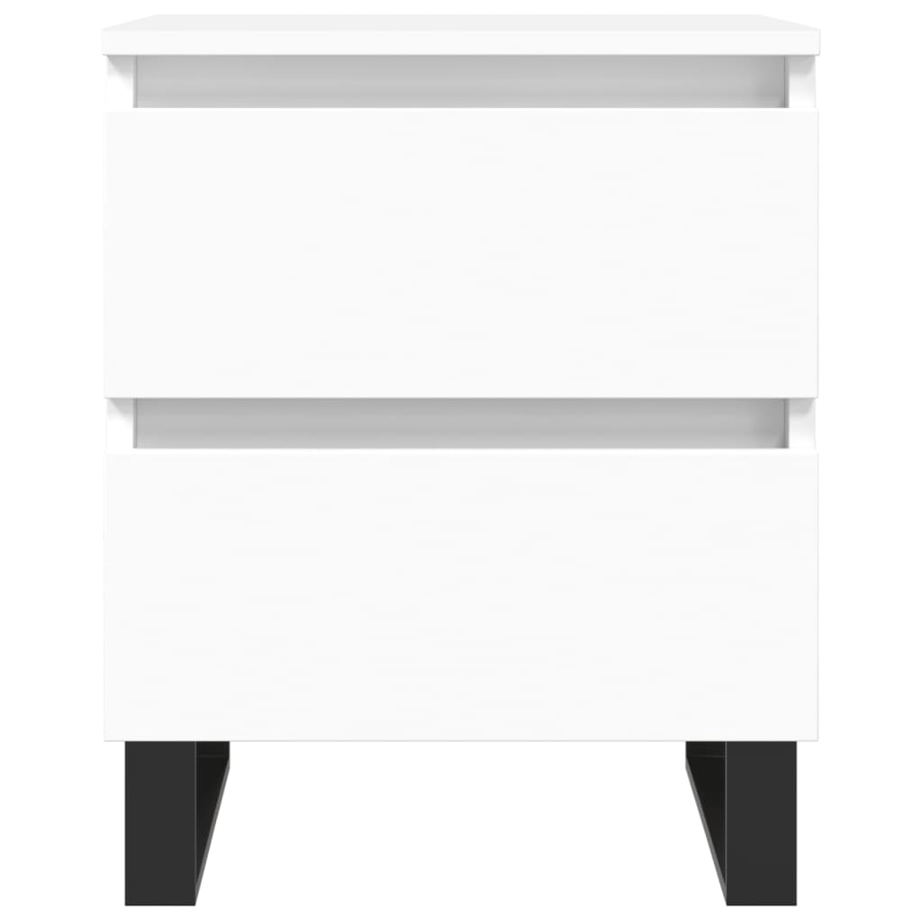 Tables de chevet 2 pcs blanc 40x35x50 cm bois d’ingénierie - XIOS