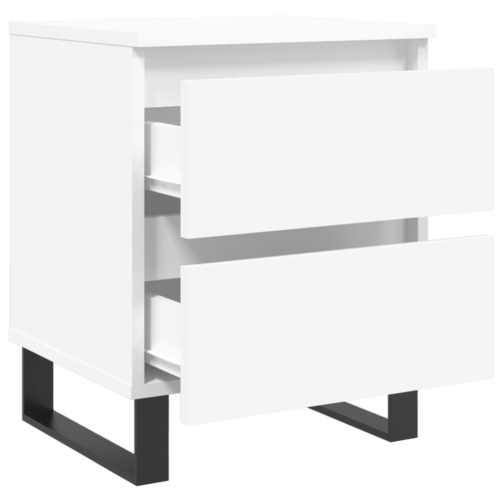 Tables de chevet 2 pcs blanc 40x35x50 cm bois d’ingénierie - XIOS