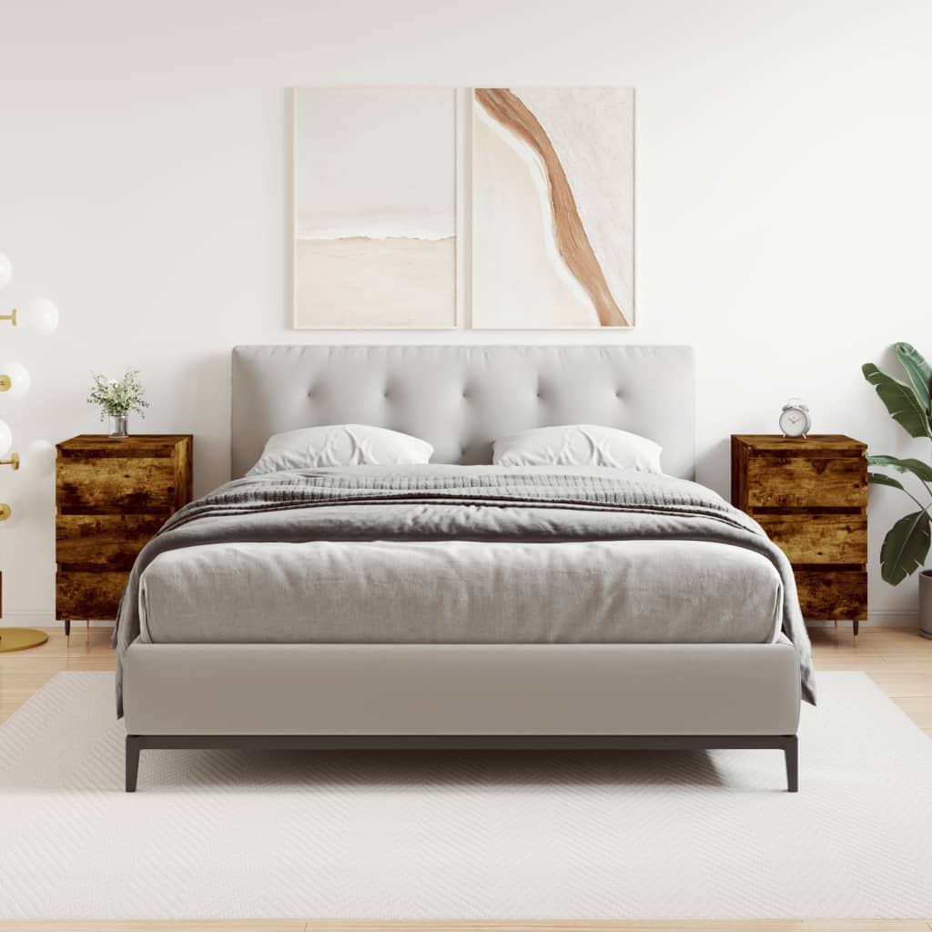 Tables de chevet 2 pcs chêne fumé 40x35x69 cm bois ingénierie - XIOS