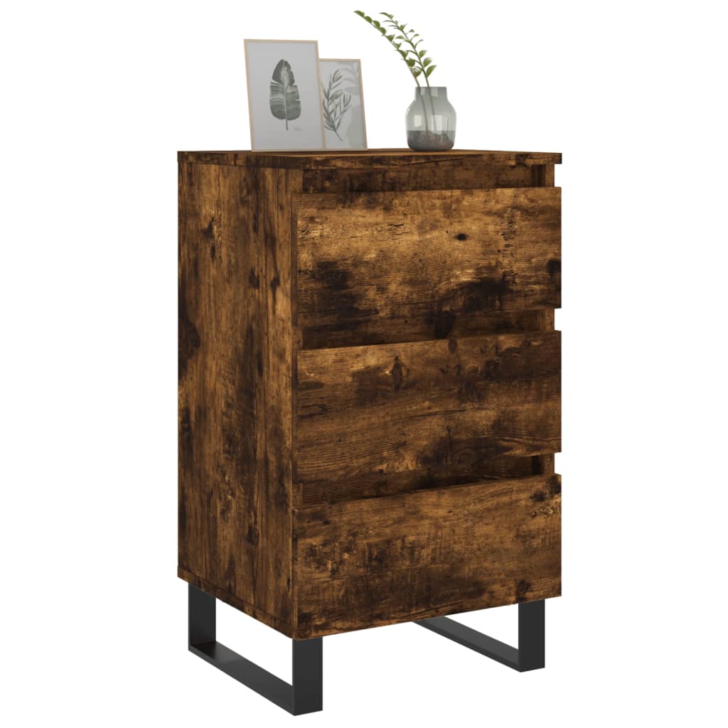 Tables de chevet 2 pcs chêne fumé 40x35x69 cm bois ingénierie - XIOS