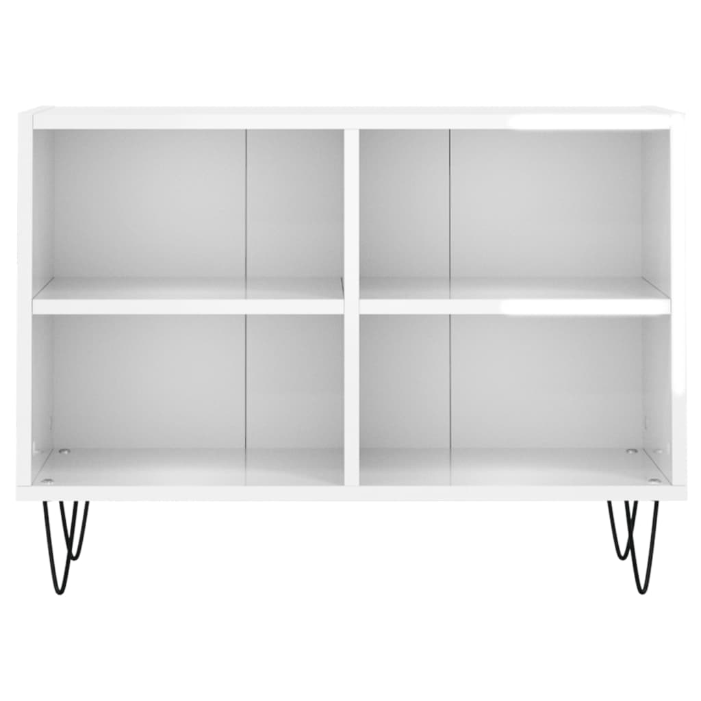 Meuble TV blanc brillant 69,5 x 30 x 50 cm bois d'ingénierie - XIOS