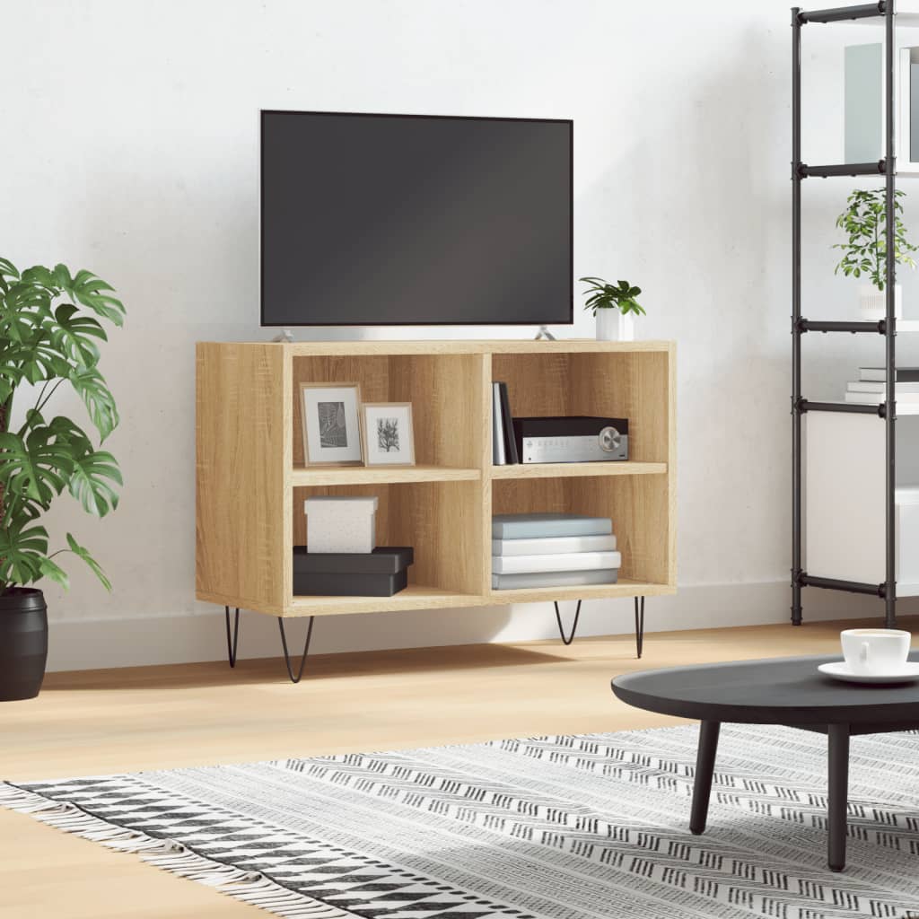 Meuble TV chêne sonoma 69,5 x 30 x 50 cm bois d'ingénierie - XIOS