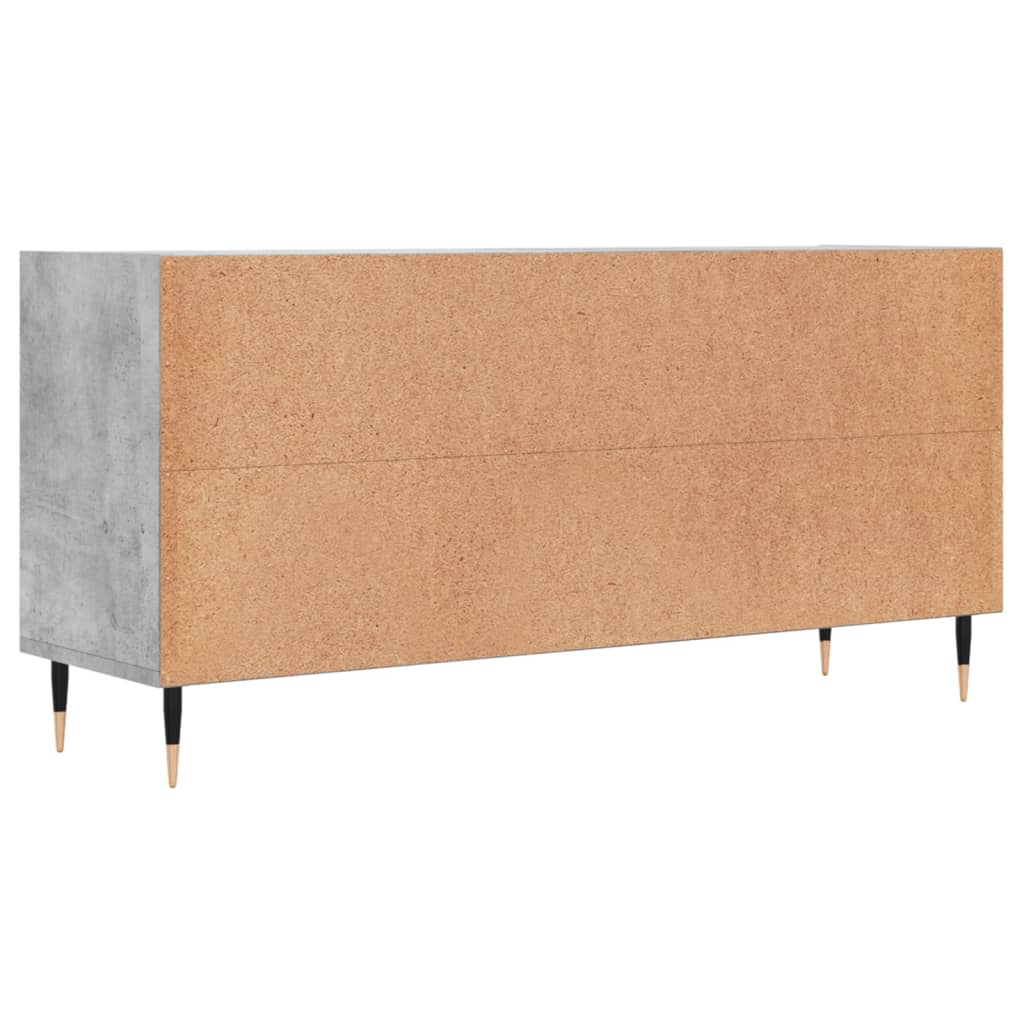 Meuble TV gris béton 103,5x30x50 cm bois d'ingénierie - XIOS