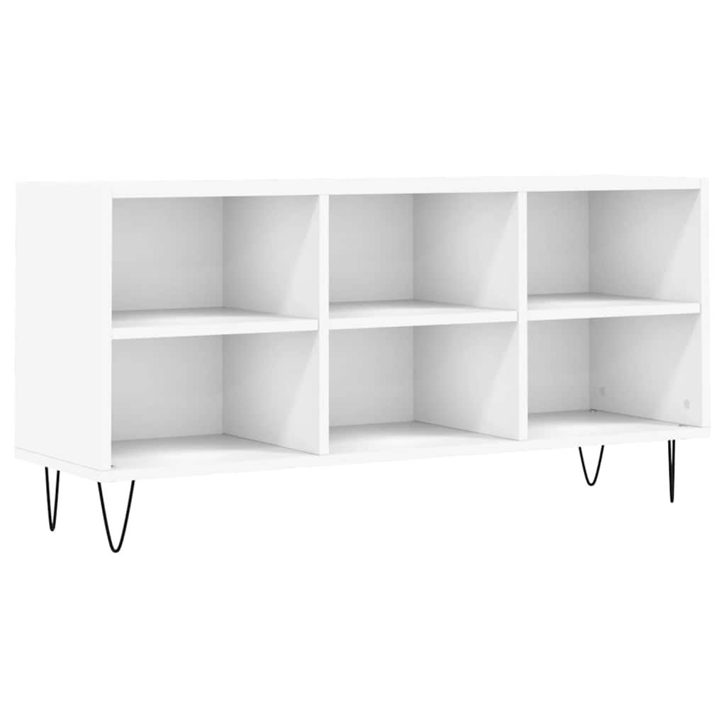 Meuble TV blanc 103,5x30x50 cm bois d'ingénierie - XIOS