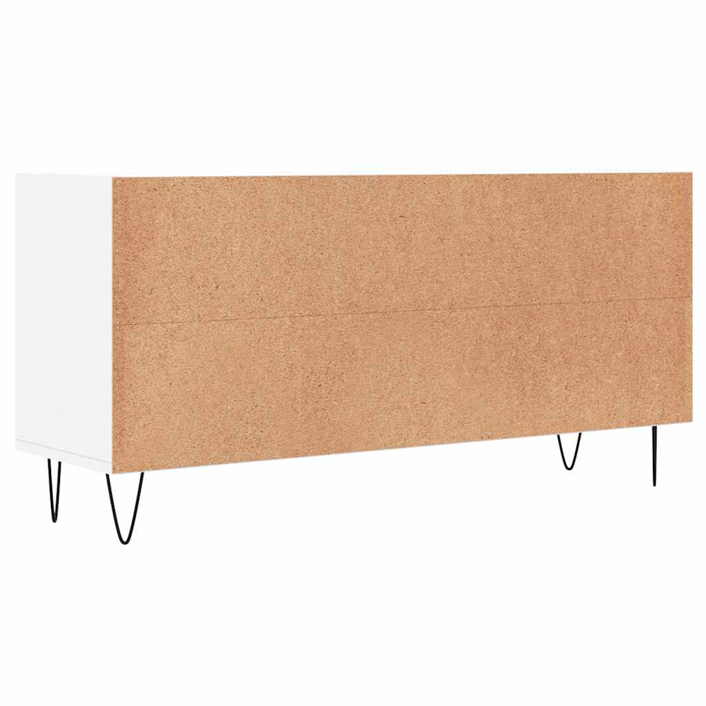Meuble TV blanc 103,5x30x50 cm bois d'ingénierie - XIOS