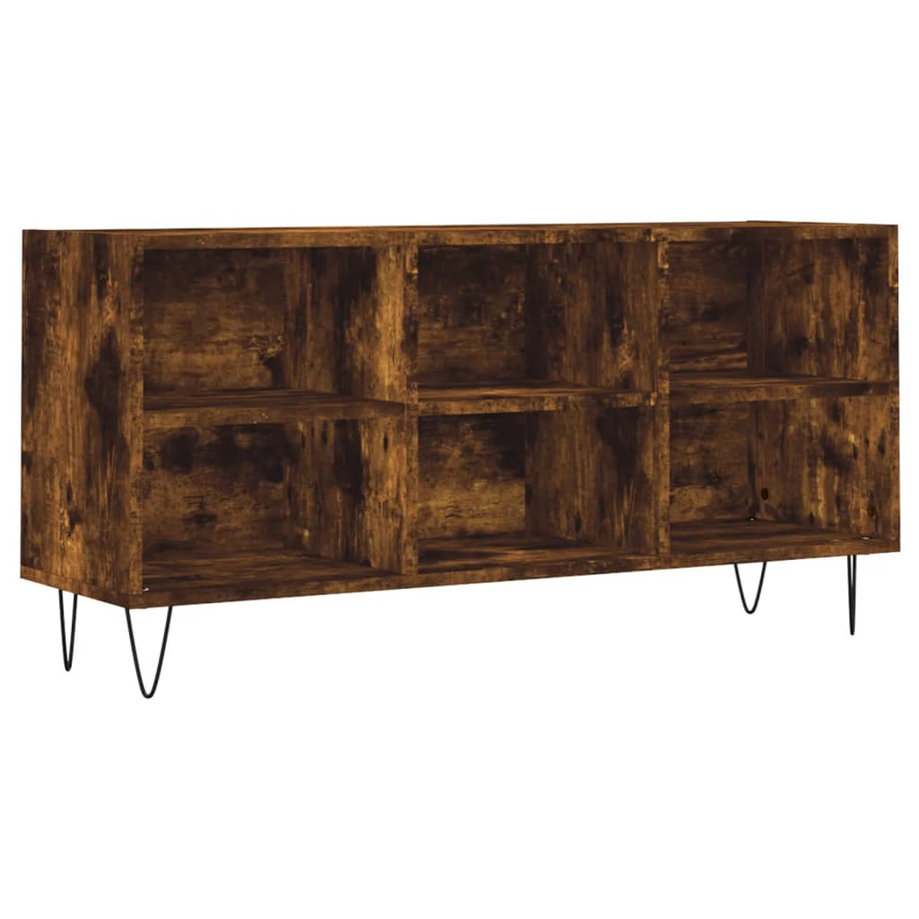Meuble TV chêne fumé 103,5x30x50 cm bois d'ingénierie - XIOS