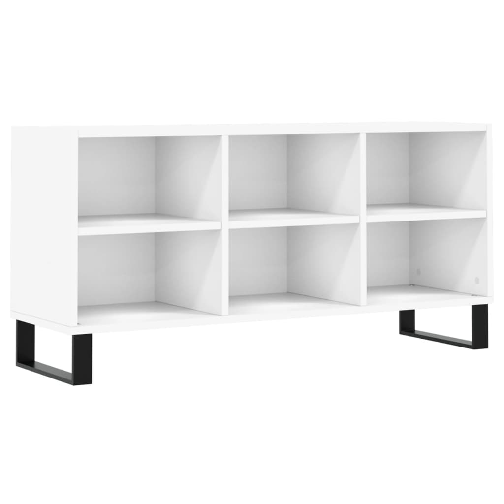 Meuble TV blanc 103,5x30x50 cm bois d'ingénierie - XIOS